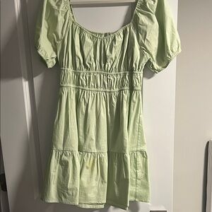 bp Light Mint Green Smocked Waist Mini Dress